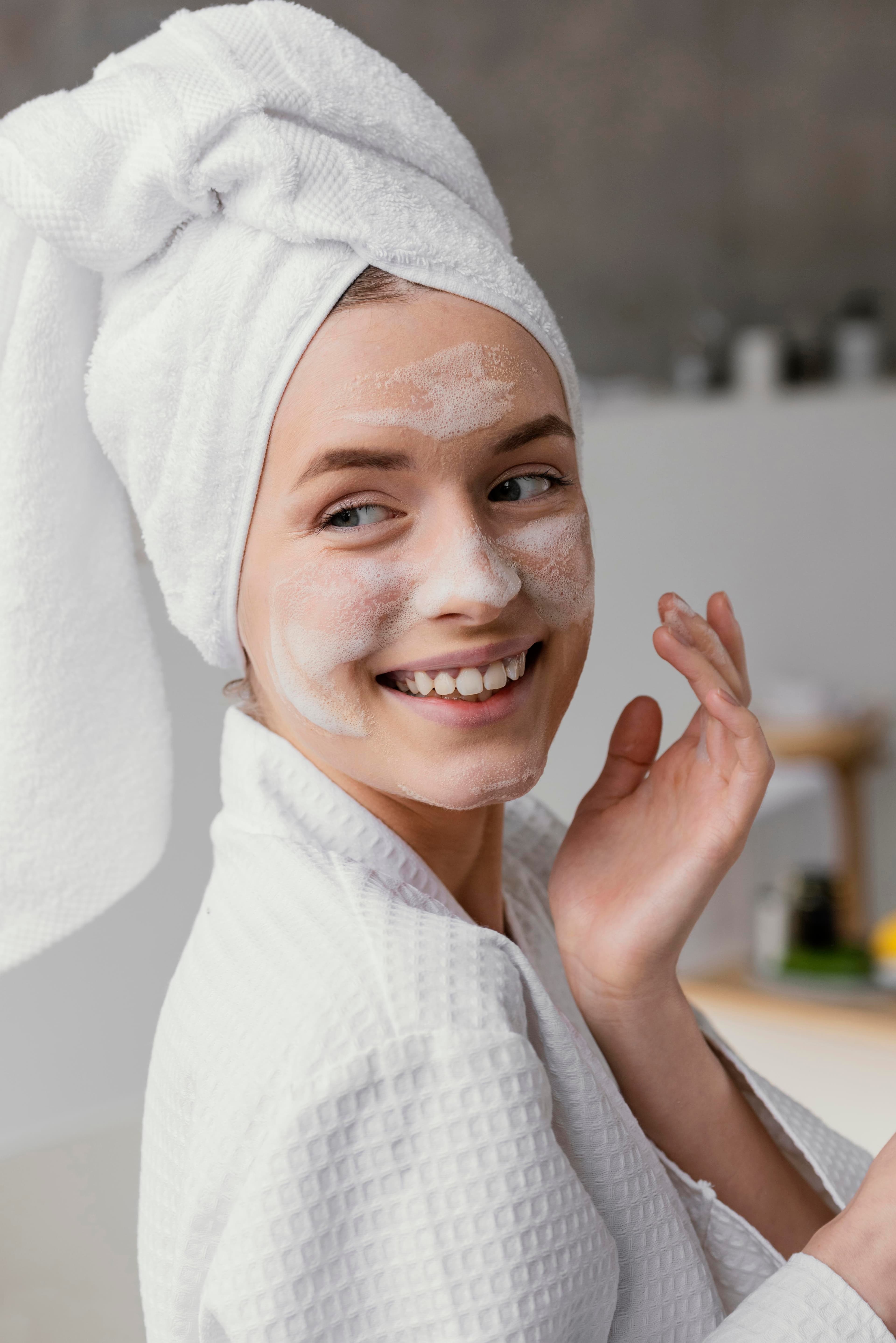 Skincare application demonstration